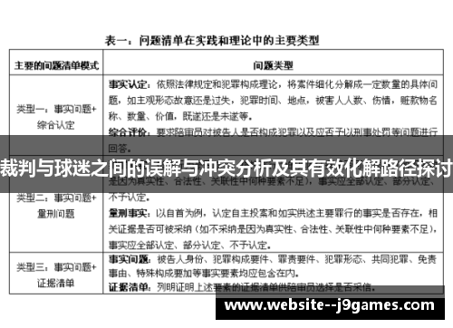 裁判与球迷之间的误解与冲突分析及其有效化解路径探讨